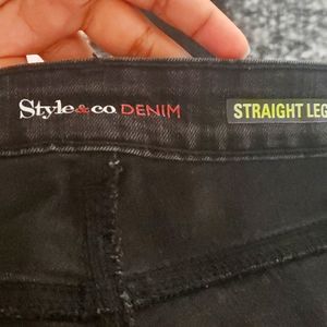 Black straight leg Jean from style & co denim